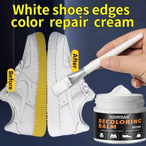White shoe edge - shoe, cream