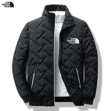 Men's Jacket Warm Winter Coat Quilted Bomber Jacket Windproof Insulated Casual
