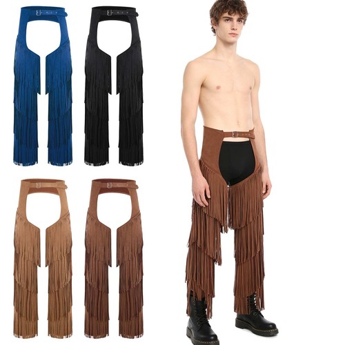 Men cowboy western fringe - uk,