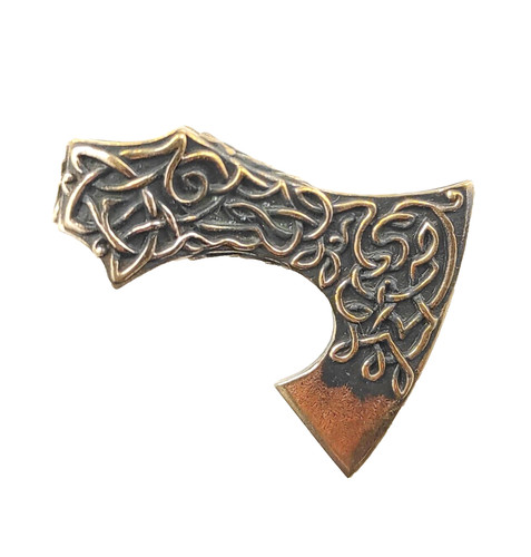 Norse axe pendant bronze - pendant, –