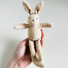 Moulin Roty Mini Bunny Rabbit Plush Comforter Soft Baby Toy 6” Small Beige Brown