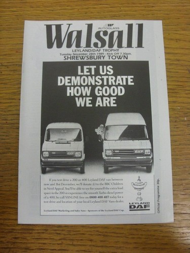 1989 walsall v - walsall,