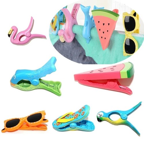 Fun beach towel clips plastic - clips,