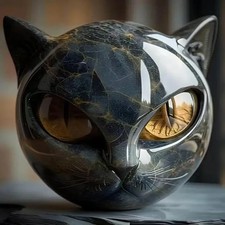Luxury Black Cat Figurine