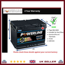 AGM Car Battery fits CHEVROLET