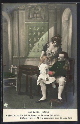 Postcard napoleon with wife - postcard,