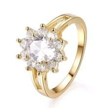 9ct Gold on silver ring With