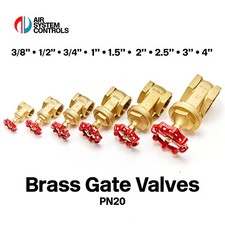 Brass Gate Valve PN20 BSP Female Full Bore 3/8"-4" Plumbing Heating Water System