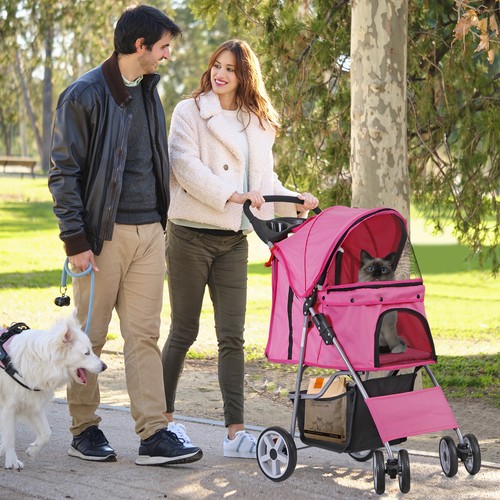 Wheel pet stroller foldable - 4,