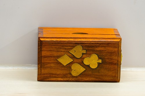 Antique wooden playing card - antique,