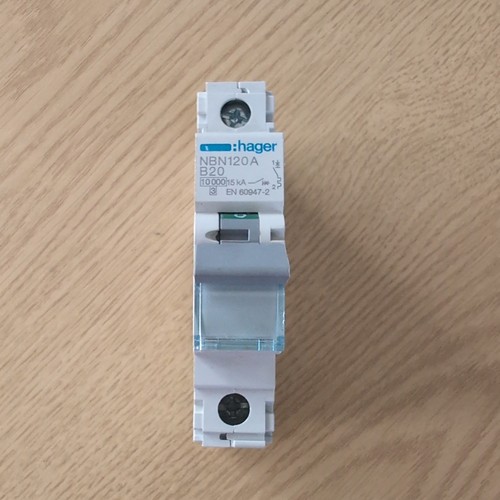 Hager b20 20a - 20a, circuit