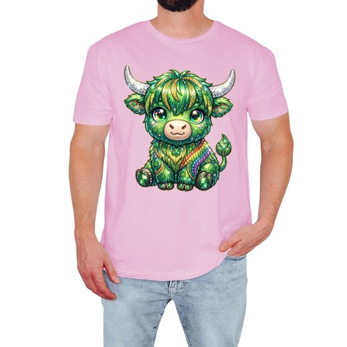 Cute cow mens shirt - t-shirt, sparkly