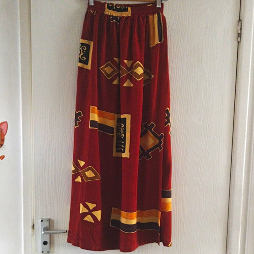 Gekko burgundy geometric maxi - geometric,