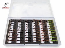 eliteflies 60 Competition BARBLESS Muskins box fly fishing flies nymphs trout