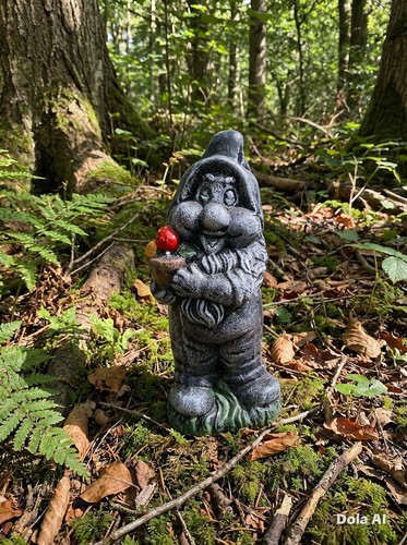 Garden gnome with plant - garden,