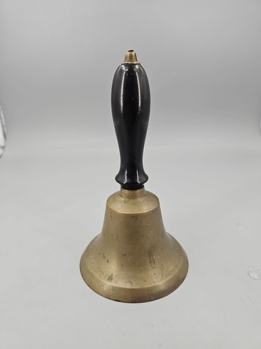 Brass bell wood teachers - brass,