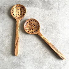 Olive Wood Slotted Spoon -