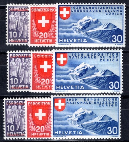 Switzerland 1939 335 343 - switzerland, **