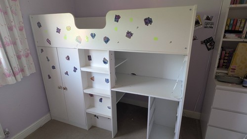 Children white cabin - cabin, bed