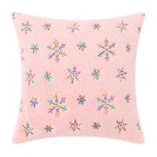 Fluffy Plush Sequin Snowflake Christmas Cushion Cover Pillow Case Home Decor 18"
