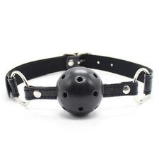 Black Plastic Vented Ball Gag