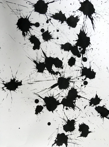 Original signed ink abstract - ink,