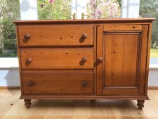 Superb French country farmhouse style antique pine chest/cabinet by Grange