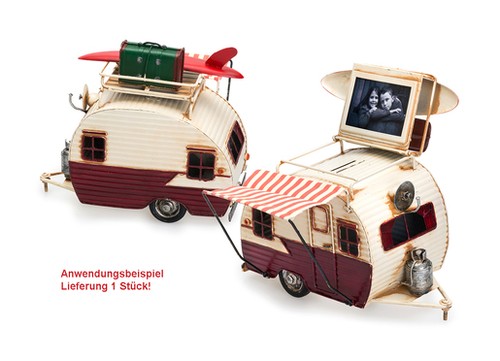 Caravan metal red 23cm with - metal,