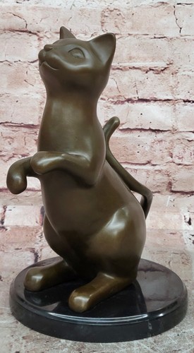 Signed milo feline bronze - signed,