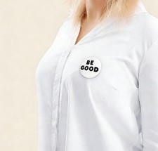 ABS Be Good Round Pins 5pcs 3D