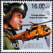 PRINCE WILLIAM Sea King Helicopter Aircraft / RAF Air Sea Rescue Stamp #1 (2013)