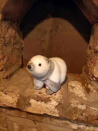 Cute hanging polar - cute, white