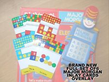 BRAND NEW FULL SET OF6 MAJOR MORGAN INLAY CARDS OVERLAY PLAYSKOOL ELECTRIC ORGAN
