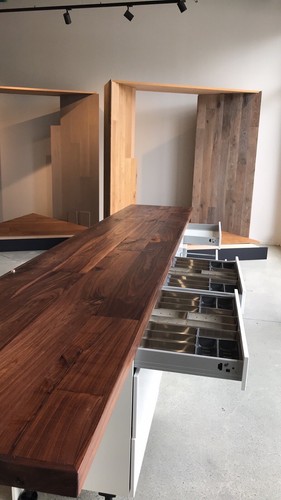 Solid oak walnut worktop - solid,