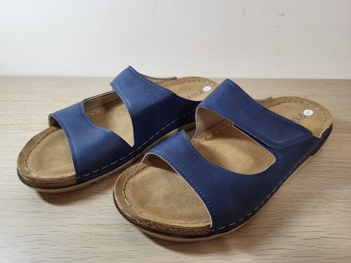 Pavers wide fit blue leather - wide,