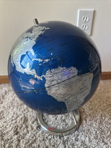 World globe blue - globe, silver