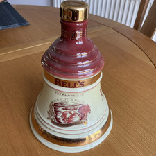 Large Bells Porcelain Christmas 1996 Whisky Decanter. (empty)
