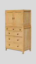 Heal's Limed Oak Tallboy /
