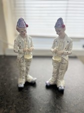 The Leonardo Collection Vintage Porcelain Clown Figurines Pair