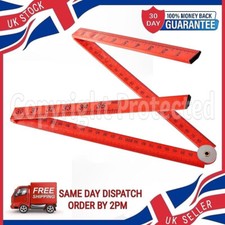 FOLDING RULER IMPERIAL METRIC RULE JOINERS RED RULER METRE LONG YARD STICK 3FT