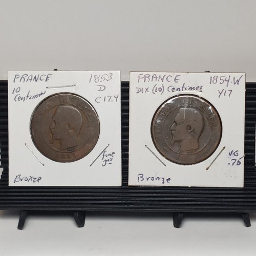 1853 1854 w 10 centimes - 1854,