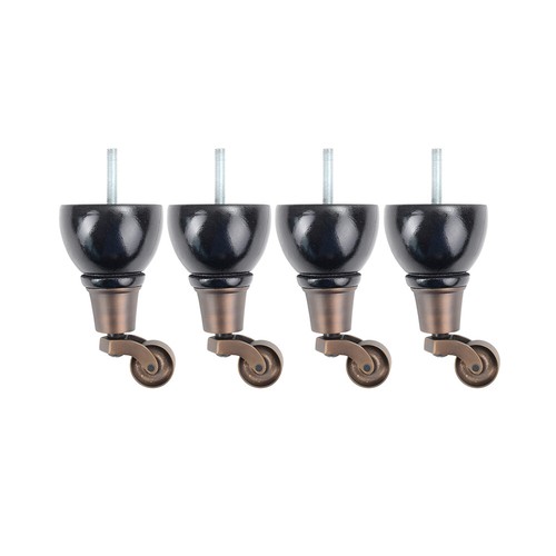 Wooden legs with castors - 4,