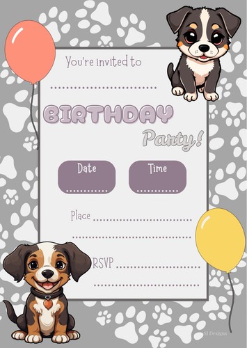 Dog puppy birthday party - birthday,