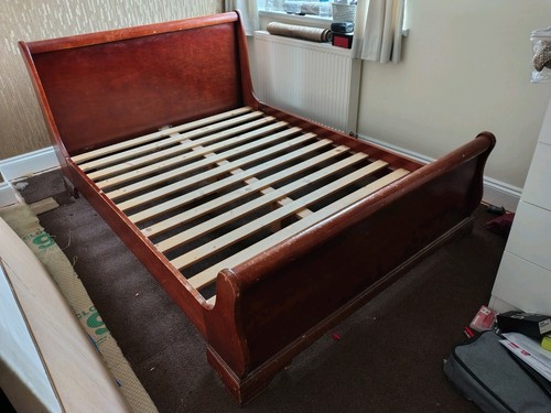 Mfi low double bed frame - low,