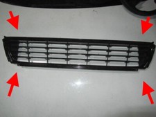 VW POLO 6R 2014 MATCH CENTRE BUMPER BLACK GLOSS GRILLE 28K MILES GENUINE OEM