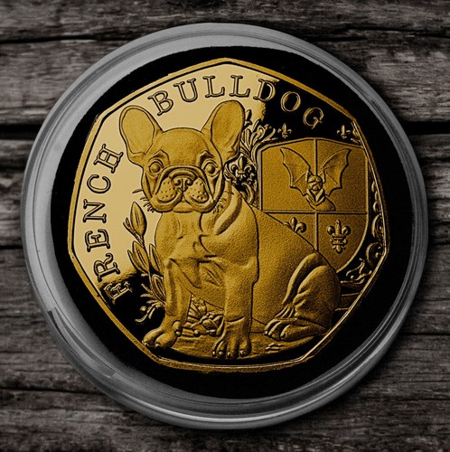French bulldog 24ct - bulldog, gold