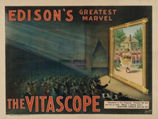"THE VITASCOPE" EDISON'S GREATEST MARVEL ADVERTISING POSTER