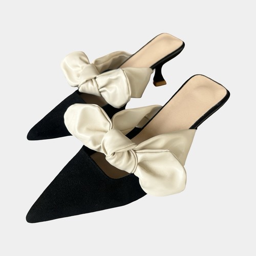 Womens bow kitten - kitten, heel