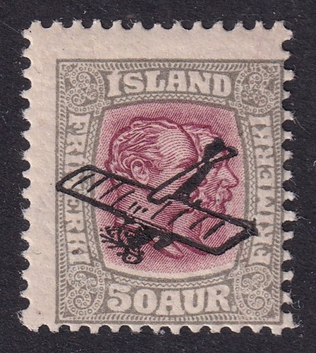 Iceland 1929 air 50a claret - 1929,