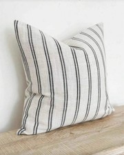 White With Black Stripes Linen